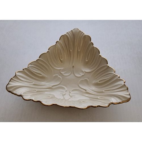 lenox triangle dish Made in usa Gold mark