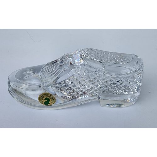 Signed Waterford crystal golf shoe paperweight