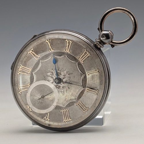 1862 British antique decorative dial key-wound pocket watch, diameter 53mm, in good working order