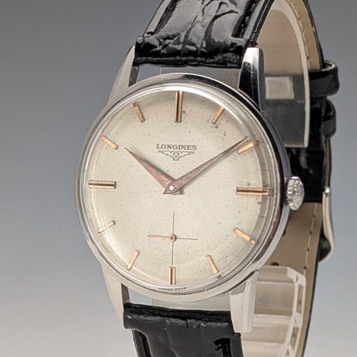 1958 Longines Ref8888 Men’s Mechanical Wristwatch Cal30L 35mm Stainless Steel Case