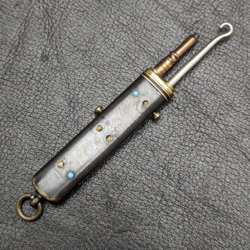 Antique Retractable Multi-Tool Pencil & Hook