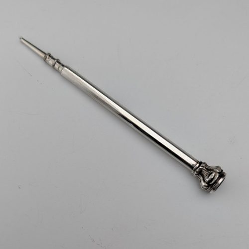 Circa 1900 Antique Push-Pull Pencil Purple Stone