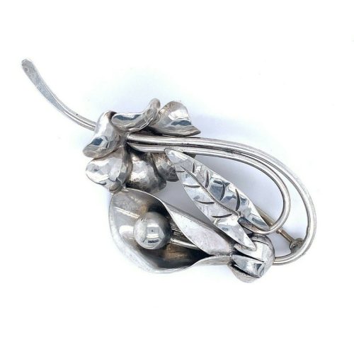 Sterling La Paglia Pin Flower Calla Lily 3″ (#J5130)