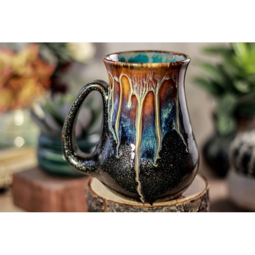01-D PROTOTYPE Electric Wave Barely Flared Mug – TOP SHELF MISFIT, 15 oz.