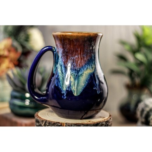 04-D Electric Wave Barely Flared Mug – TOP SHELF MISFIT, 16 oz.
