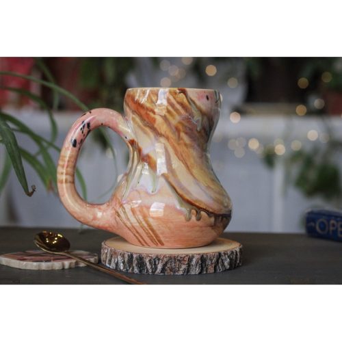 06-C Soft Earth Series PROTOTYPE Gourd Mug – ODDBALL, 16 oz. – 15% off