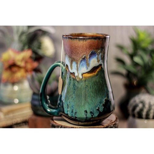 15-B Copper Agate Barely Flared Notched Mug – TOP SHELF MISFIT, 20 oz.