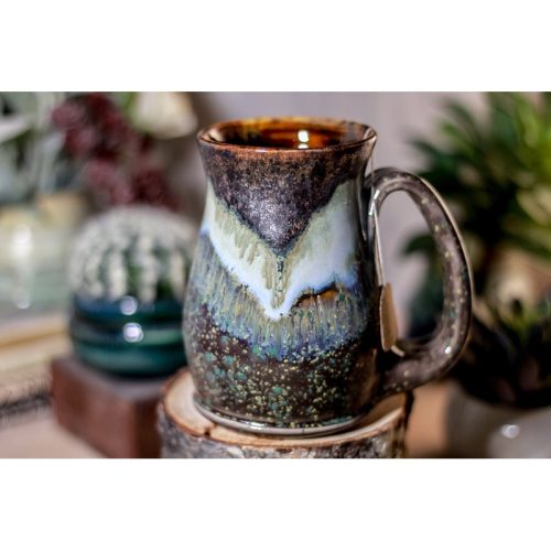 15-B Copper Agate Barely Flared Notched Stein Mug – ODDBALL MISFIT, 15 oz. – 15% off