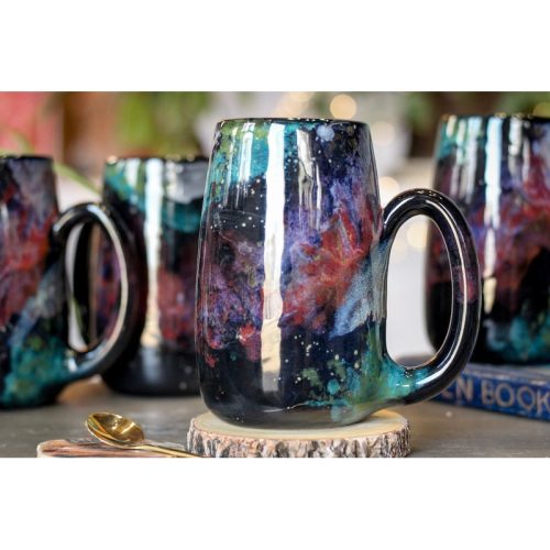 24-B Rainbow Stellar Mug – MINOR MISFIT, 25 oz. – 10% off (This listing is for one mug)