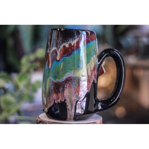 32-B Black Rainbow Grotto Notched Mug – MISFIT, 24 oz. – 20% off
