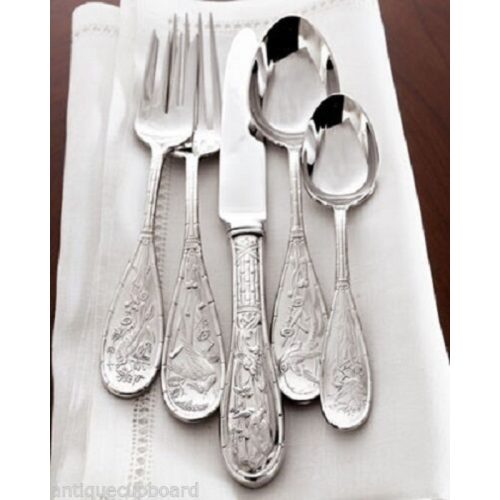 Japanese Bird Audubon by Ricci Stainless Flatware Set for 12 Service 67 pcs New