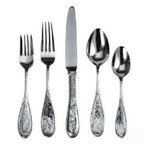Japanese Bird Audubon by Ricci Stainless Flatware Tableware Set Service 48 New