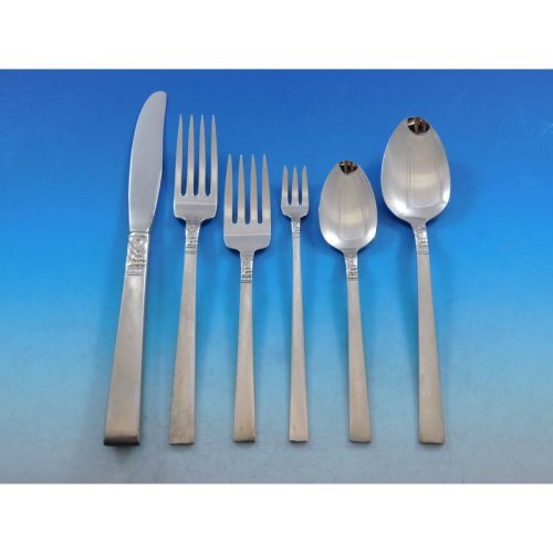 Northland by Wm Rogers Stainless Steel Satin Flatware Set for 8 Service 63 pcs