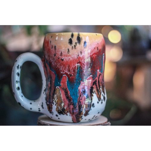 02-B Desert Rainbow Gourd Mug – TOP SHELF MISFIT, 24 oz.