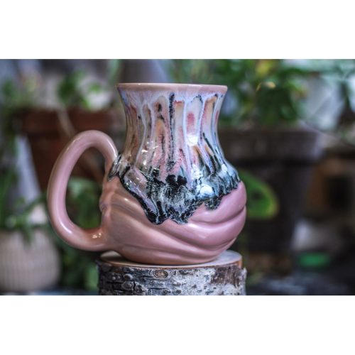 01-D Granny’s Lace Flared Textured Mug – MINOR MISFIT, 22 oz. – 10% off