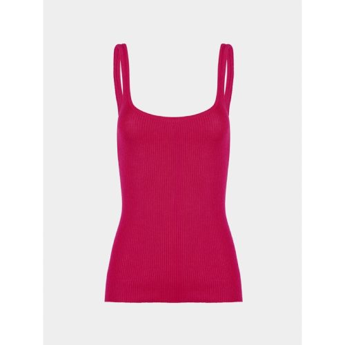 Cashmere Featherweight Ribbed Tank Top | Size: M