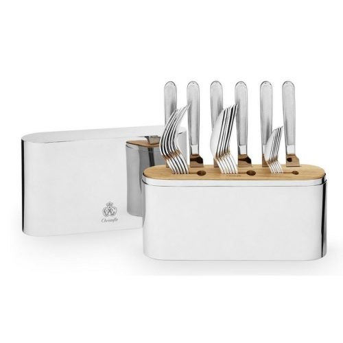 Concorde by Christofle France Stainless Steel 24-pc Flatware Set with Case New