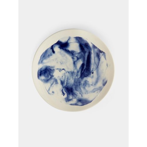Indigo Storm Ceramic Dinner Plates (Set of 4)