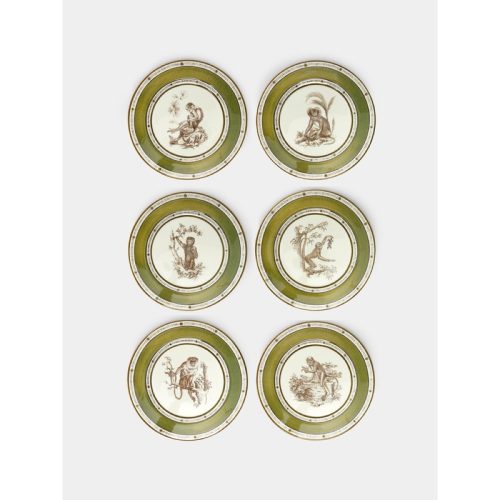 Monkeys Ceramic Dinner Plates (Set of 6)