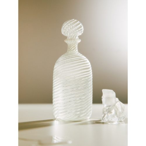 1950s Filigrana Murano Glass Decanter