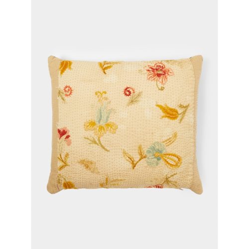 19th-Century Embroidered Wool Cushion (23.5in/60cm)