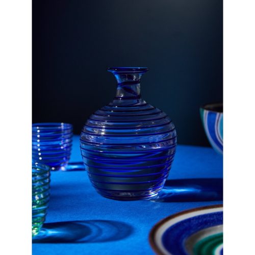 A Filo Hand-Blown Murano Glass Carafe