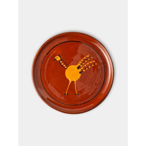 Chicken Hand-Glazed Slipware Dinner Plates (Set of 4)