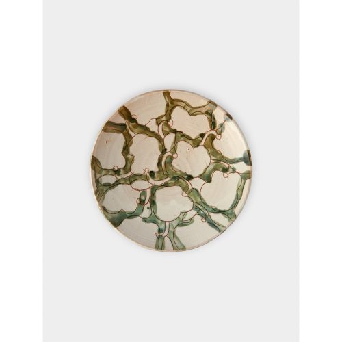 Cotton Flower Hand-Painted Ceramic Salad/Dessert Plates (Set of 4)
