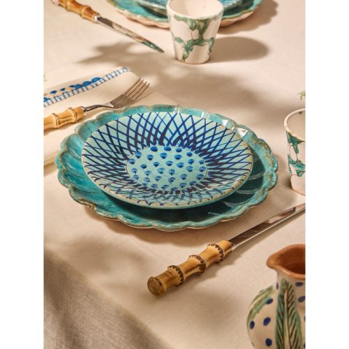 Esna Hand-Painted Ceramic Salad/Dessert Plates (Set of 4)