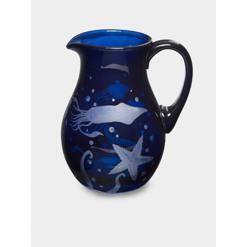 Frutti di Mare Hand-Engraved Crystal Jug