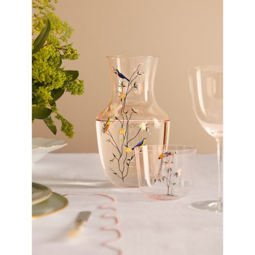 Garden of Paradise Hand-Painted Crystal Water Pitcher