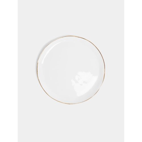 Hand-Painted 24ct Gold and Bone China Salad/Dessert Plates (Set of 4)