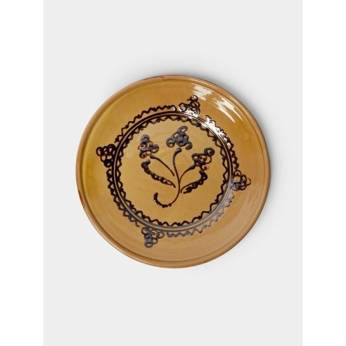 Hand-Painted Slipware Dinner Plates (Set of 4)