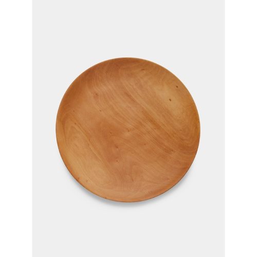 Hand-Turned Pear Wood Medium Plate