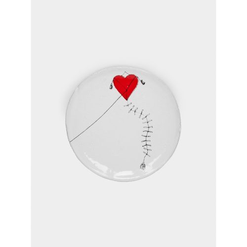 Heart Kite Hand-Glazed Ceramic Small Dish