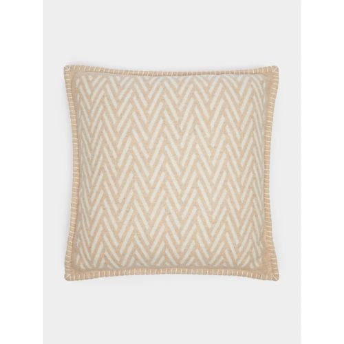 Herringbone Jacquard Wool Cushion (19.5in/50cm)