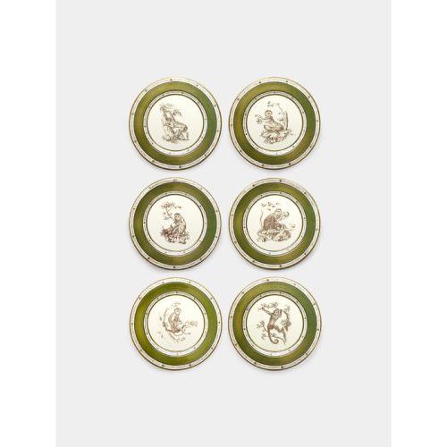 Monkeys Ceramic Salad/Dessert Plates (Set of 6)