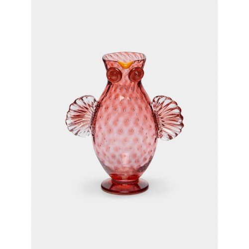 Owl Hand-Blown Glass Jug