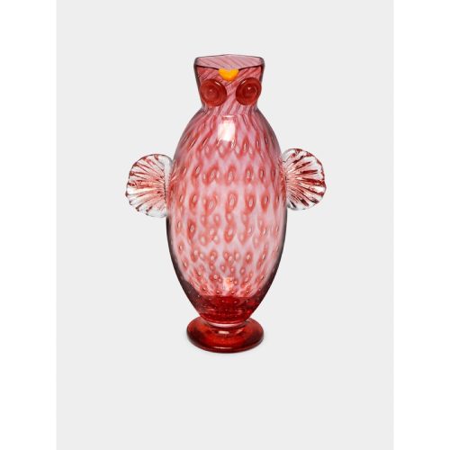 Owl Hand-Blown Glass Large Jug