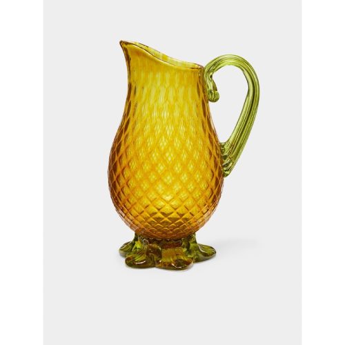 Pineapple Hand-Blown Glass Pitcher