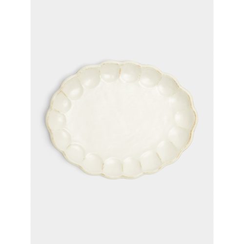 Rinka Ceramic Oval Dinner Plates (Set of 4)