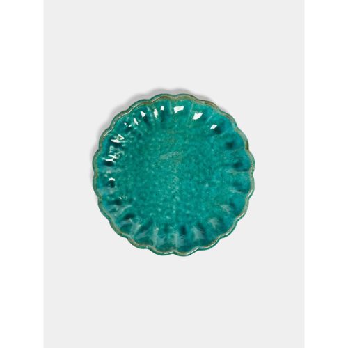 Scallop Ceramic Salad/Dessert Plates (Set of 4)
