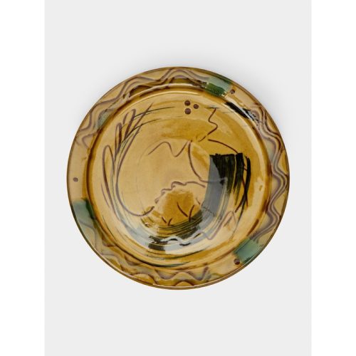 Slipware Fish Dinner Plates (Set of 4)