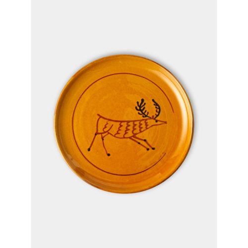 Stag Hand-Glazed Slipware Dinner Plates (Set of 4)
