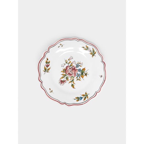 Strasbourg Fleurs Hand-Painted Ceramic Salad/Dessert Plates (Set of 4)