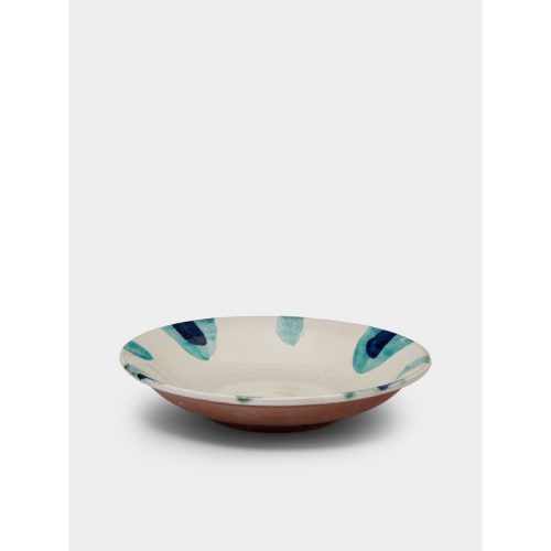 Wadi Hand-Painted Ceramic Deep Plates (Set of 4)