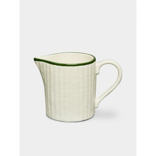 Wicker Hand-Painted Ceramic Pitcher