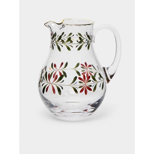 Zermatt Hand-Painted Glass Jug