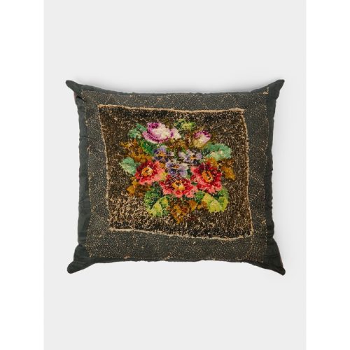 1920s Needlepoint Wool Cushion (19.5in/50cm)