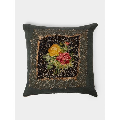 19th-Century Needlepoint Wool Cushion (19in/48cm)